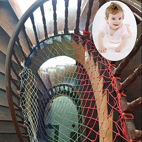 אוסאד צבע ארוג בטיחות נטו מרפסת מדרגות הגנה נטו ילדים אנטי נופל טיפוס הגנה דקורטיבי חבל מסוקס צבע : 8 סנטימטר
