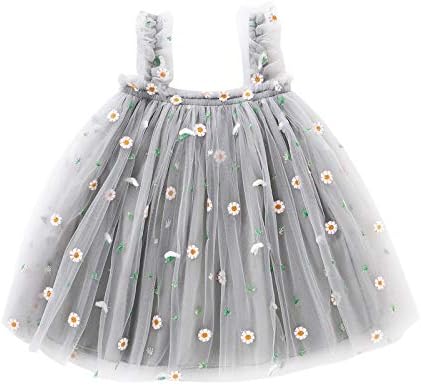שמלת תינוקות הנסיכה בנות חמניות פעוטות ללא שרוולים מתלה טול בנות שמלה ומסיבת ילדות חצאית