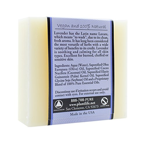 סבון בר לבנדר בעל 6 חבילות-סבון לחות ומרגיע לעור שלך-מעוצב בעבודת יד באמצעות מרכיבים צמחיים-תוצרת קליפורניה