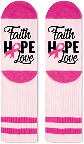 אמונה, תקווה,גרבי אהבה, גרבי סרטן, אביזרי מודעות לסרטן השד, מתנות לסרטן השד לנשים.