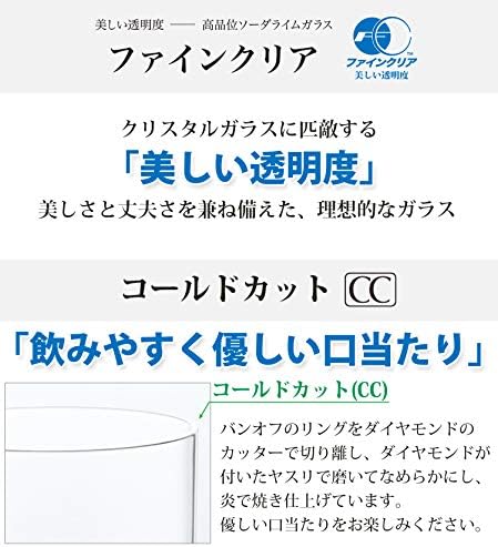 טויו סאסאקי כוס זכוכית, קרח דק, 12.5 פלורידה, מיוצר ביפן, סט של 60, מדיח כלים בטוח B-2112CS