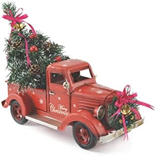 משאית לחג המולד של MJKSSH דגם משאית יצירתי בעבודת יד עם עצי חג מולד לשולחן מטבח בית קישוטי קישודים לחג המולד של