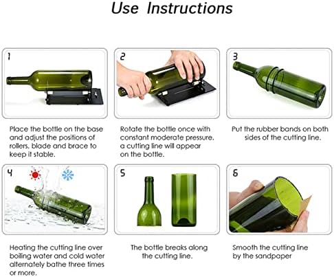 לחיתוך בקבוק יין או צנצנות לכוסות יצירה, ערכת חותך בקבוקים וזכוכית, חותך זכוכית מלאכה ביתית, מכונת חיתוך בקבוקים