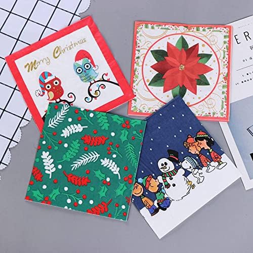 Nc 圣诞派 对 纸巾 餐巾纸 彩色 印花 餐巾 纸 纸巾 圣诞 装饰 用品 圣诞 礼品 礼品