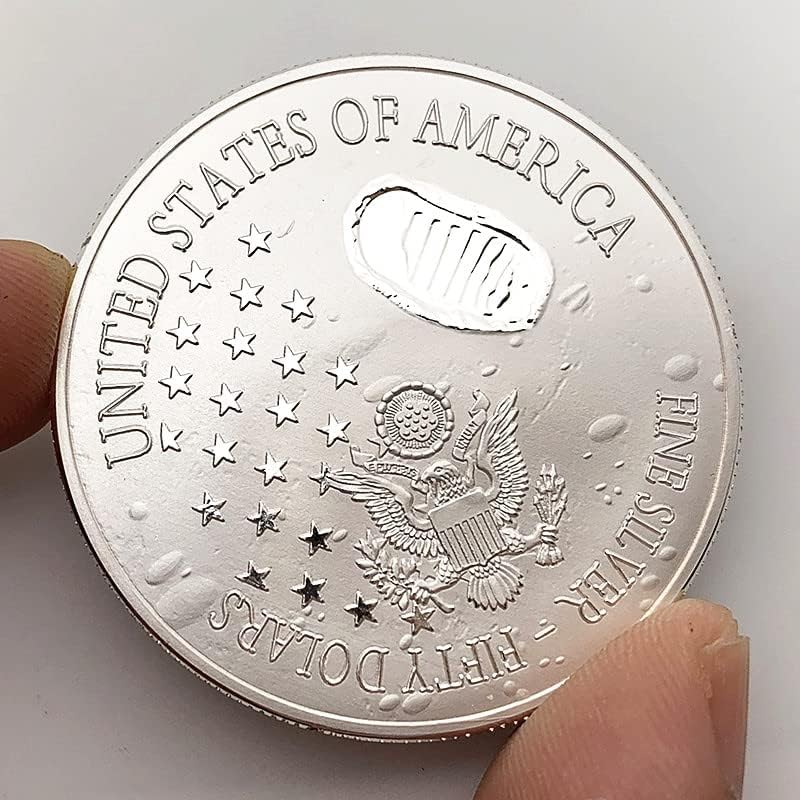 2019 אמריקאי פסל חירות צבע כסף מצופה הנצחה מטבע אוסף מטבע וחלל קרפט מטבע הנצחה מטבע