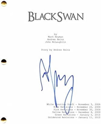 דארן ארונופסקי חתם על חתימה חתימה שחורה ברבור שחור תסריט קולנוע מלא - בכיכובו של נטלי פורטמן, מילה