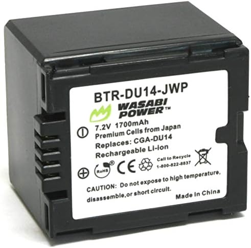 סוללת חשמל Wasabi עבור Panasonic CGA-DU12, CGA-DU14, VW-VBD120, VW-VBD140