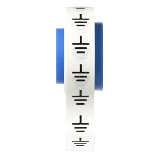 מילוי קלטת מודפס מראש, פוליאסטר, 8 רגל, בתוספת סמל בלבד, לבן
