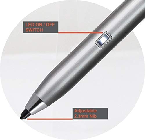 Broonel Silver Point Point Digital Active Stylus Pen תואם ל- Acer Chromebook 514 CB514-1H, CB514-1HT