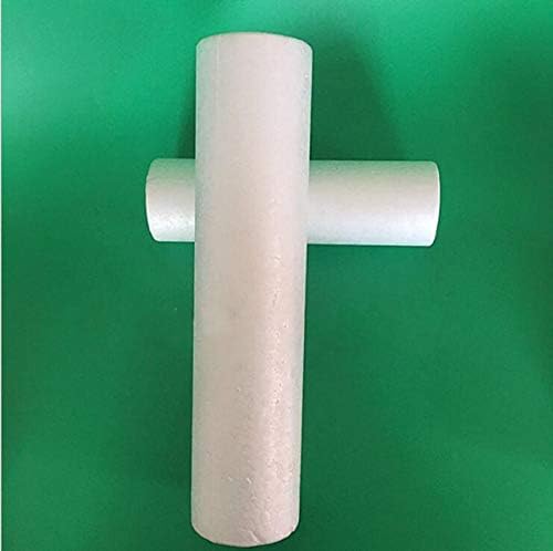 Welliestr 20-Pack 15x5 סמ צורת צילינדר צורת קלקר חומר קצף לבן EPS לבן מלאכת מוט קצף קשה לילדים