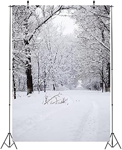Loccor 6x9ft סצנת חורף רקע רקע עצי סמטה מכוסים בצילום שלג עבה רקע חג המולד חתונה יום הולדת שנה השנה קישוט חדש