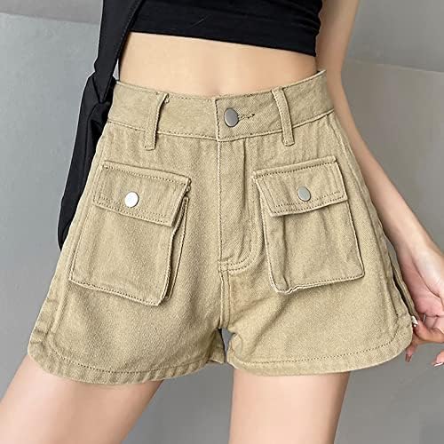 מותניים גבוהות בנות רגל רחבות קיץ מכנסיים קצרים חמים נשים מכנסיים קצרים סקסיים ג'ינס מכנסיים