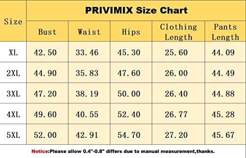 Privimix נשים פלוס גודל 2 תלבושות חתיכות שוליות גוף גוף גוף מכנסיים ארוכים קבעו בגדי מועדונים ללא