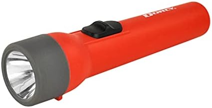 DORCY 25-Lumen 2AA LED LED Deluxe Flast עם זמן ריצה של 10 שעות ומרחק קרן 50 מטר, צבעים שונים