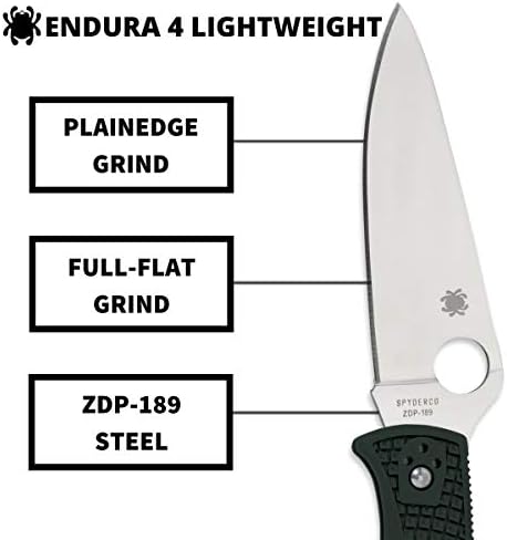 Spyderco Endura 4 סכין תיקיית חתימה 8.78 אינץ