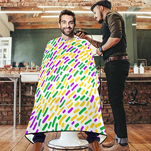 Visesunny Barber Cape Confetti קרנבל פוליאסטר חיתוך שיער חיתוך סלון קייפ סינר תספורת אנטי-סטטית תספורת עמידה