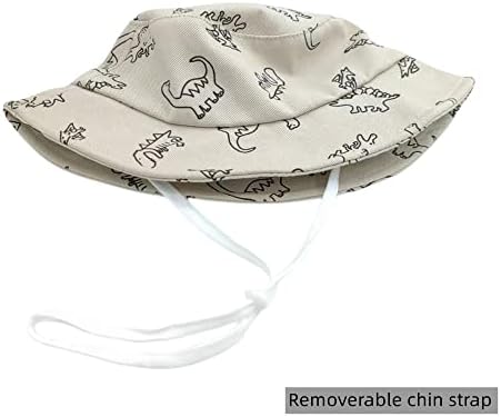 כובע שמש של תינוק מתכוונן, פעוט תינוקת כותנה כותנה כותנה upf50+, כובע דלי הגנה מפני שמש
