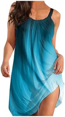 שמלות קיץ לנשים 2023 חוף אביב פרחוני הדפסת טנק שמלה ללא שרוולים לחפות שמלת בוהו מזדמן שמלת קיץ