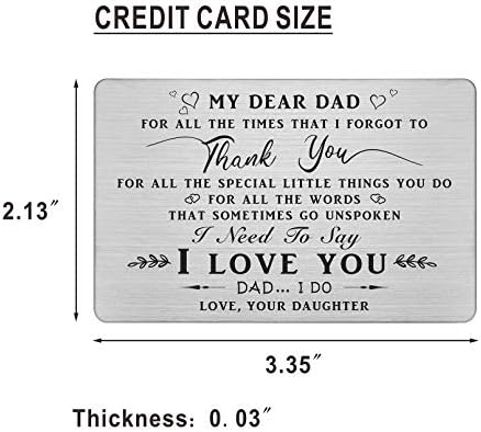 אבא מתנות כרטיס מבת ייחודי, אב של הכלה מתנה מבת, תודה לך אבא, מצחיק ארנק כרטיס עבור אבא