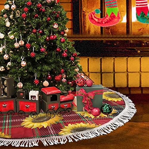 חצאית עץ חג המולד 36 בקישוטים לחג המולד חג המולד חצאית עץ חמניות חמניות משובצת חווה משובצת חצאיות עץ