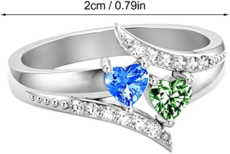 2023 חדש נחושת גבירותיי טבעת יום הולדת אבן שם חג האהבה מתנת אירוסין טבעת י2 צביעה