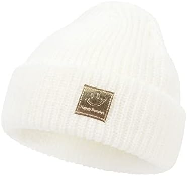 AWYJCAS תינוקת פעוט כובע כותנה סמיילי כובע כובע תינוקות טורבן טרנד קלאסי קלאסי חורף כובע כובע כפפה