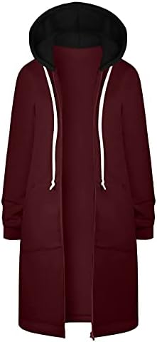 כיס חם לנשים רוכסן קפוצ'ונים פתוחים סווטשירט סווטשירט ארוך מעיל מעיל מעיל צבע אחיד אופנה עליון צמר צמר רוכסן