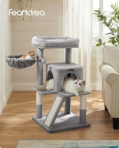עץ חתול פנדריאה, מגדל חתולים קטן עם מוט מורחב לחתולים גדולים בתוך הבית, חתלתולים, דירת חתולים רב מפלסית