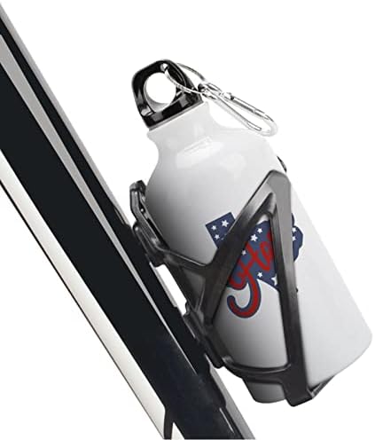 בקבוק אלומיניום ספורט טקסס ביתי בקבוקי מים ספורטיביים ניידים עם קרבינר ומכסה טוויסט