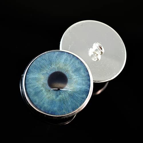 עיצובים של חרוזים של מייגן אור טבעי אור כחול כפתור כחול עיניים תפור 10 ממ - 30 ממ שקעים עם לולאות ממולאות
