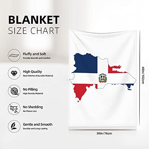 QG ZZX DOMINICAN MAP MAP FLAG שמיכה לתינוקות לבנות שמיכת עריסה שמיכת עריסה שמיכה