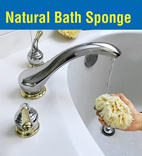 Hartfelt Sponge Bath Natural 4in Ultra Soft Premium Sea Sponge Sponge על עור רך, מתכלה, 2pk