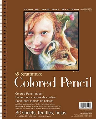 עפרון צבעוני בצבע סטרטמור כרית נייר ספירלה 9 x12 -30 גיליונות -62477900
