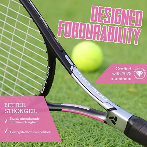 מחבט טניס מקצועי למבוגרים בגודל 27 אינץ'עם מסגרת קלת משקל ומחרוזות עמידות, מתאים לטניסאים מתחילים ובינוניים.
