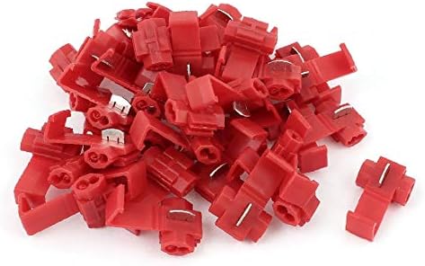 40 יחידות אדום הצמד מנעול 10-12 מחוג כבל מד חוט מהיר אחוי מחברים (40 יחידות אדום הצמד מנעול 10-12