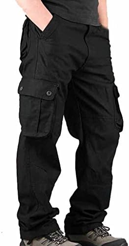 מכנסי מטען מרובי כיס מזדמנים חיצוניים של גברים מכנסיים מכנסיים צבאיים צבאיים סולידיים עד הקיץ עד הקיץ