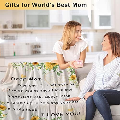 מתנות ITVGEKP לאמא, מתנות לאמא ליום ההולדת יום הולדת יום יום הולדת, מתנות שמיכות לנשים של אמא מהבת בן רך