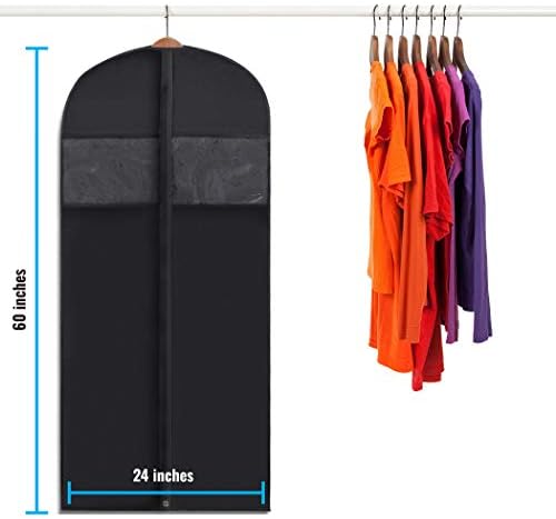 תיקים בגדים שחורים בגודל 60 אינץ