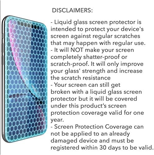 מגן מסך זכוכית נוזלית עם $ 500 הגנת מסך-שריטה ולנפץ עמיד לנגב על ציפוי ננו עבור כל הטלפונים