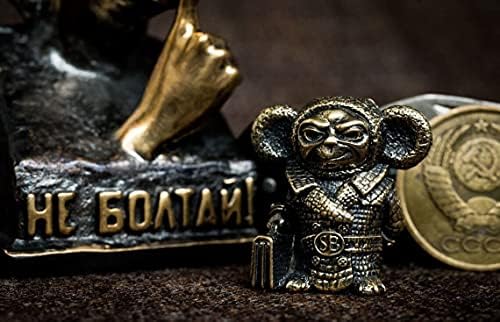 חרוז Paracord Cheburashka קומוניסט של NKVD - שרוך סכין חרוזים Paracord in Bronze