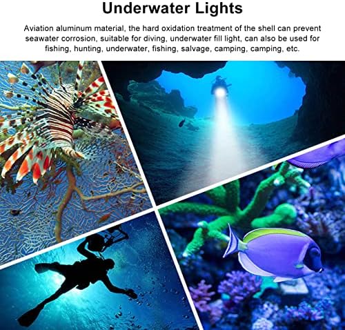לפיד צלילה אטום למים, אור צלילה בהירות 5000lm אור למילוי מתחת למים אור לצלילה