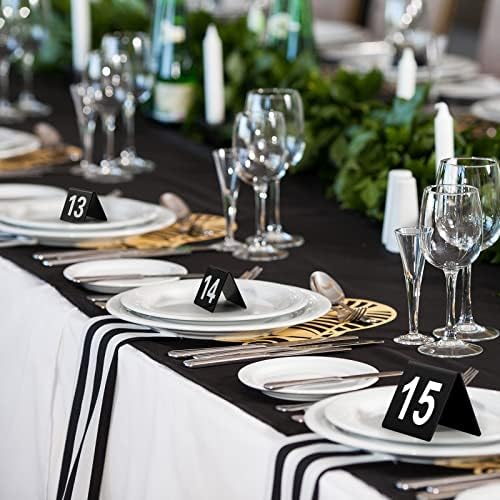 טואנס שולחן מספרי 1-25 אקריליק כפול צד ממוספר שולחן אוהלי פלסטיק מסעדה חתונה שולחן מספר שולחן
