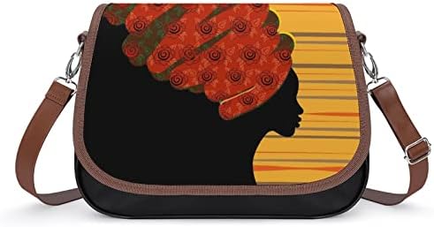 יפה אפריקאי אישה נשים של קרוסבודי תיק עור מפוצל הודעה תיק כתף ארנק נסיעות תיק