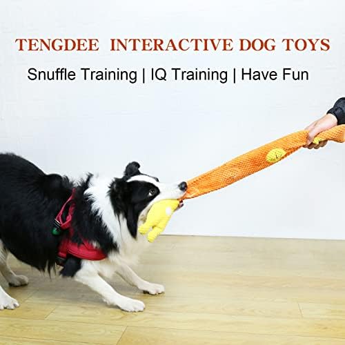 צעצועי כלבים טנגדי לשעמום, צעצועים אינטראקטיביים לכלבים חורקים לכלבים קטנים ובינוניים, חידות