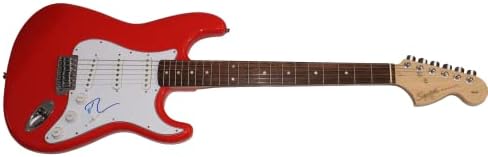 טובי מגווייר חתם על חתימה בגודל מלא פנדר אדום סטראטוקסטר גיטרה חשמלית עם מכתב אותנטיות של ג ' יימס ספנס-ספיידרמן