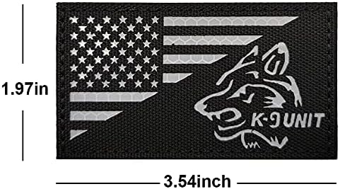 Kseen Tactical K9 יחידה תיקון כלבים K-9 ארהב דגל IR IR אינפרא אדום טלאים רפלקטיביים תגי מורל אפליקציה עם