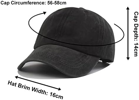 כובע בייסבול בייסבול וינטג 'כותנה כותנה כותנה - כובע יוניסקס שטוף מתכוונן - כובעי יוניסקס קיץ לגברים