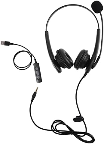 3 יחידות רעש חוטית מיקרופון עם אוזניות מרכז בקרת חוט ראש הפחתת ביטול מחשב שיחת נוח סטריאו חוטית