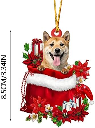 COOH Bells Garland 2022 Cartoon Cartoon כלב כלב אופי לפני חג המולד תליון מכונית תליון עץ חג המולד