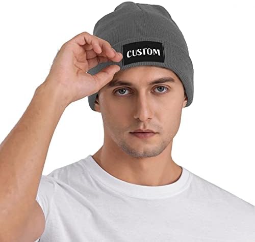 שם טקסט מותאם אישית עיצוב כובע כפה משלך נשים גברים סרוגים כובע